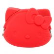 Hello Kitty Kisslock Coin Purse, Soft Rubber, Red