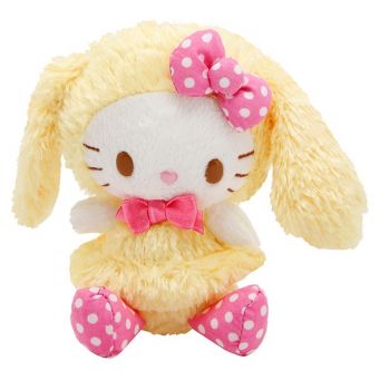 Hello Kitty Rabbit Plush, Stuffed Soft Toy, Yellow