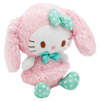 Hello Kitty Rabbit Plush, Stuffed Soft Toy, Light Pink