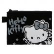 Hello Kitty Zip Closure Printed Coin Purse, Travel Purse, Black