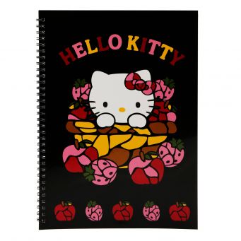 Hello Kitty Spiral Notebook, Stained Glass KT, 50 Sheets
