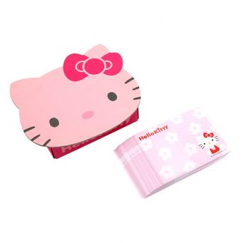 Hello Kitty Sticky Memo in D-cut Box, Pink, 100 Sheets