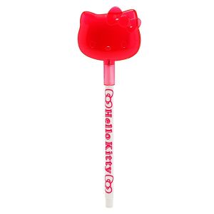 Hello Kitty Ballpoint Pen, Big Face Cap, Red