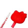 Hello Kitty Ballpoint Pen, Big Face Cap, Pink & Red