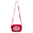 Hello Kitty Checks Pattern Ribbon Shoulder Bag, Travel Bag, Accessories Bag, Pink