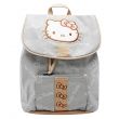 Hello Kitty Printed Backpack, School Bag, Travel Bag, Grey