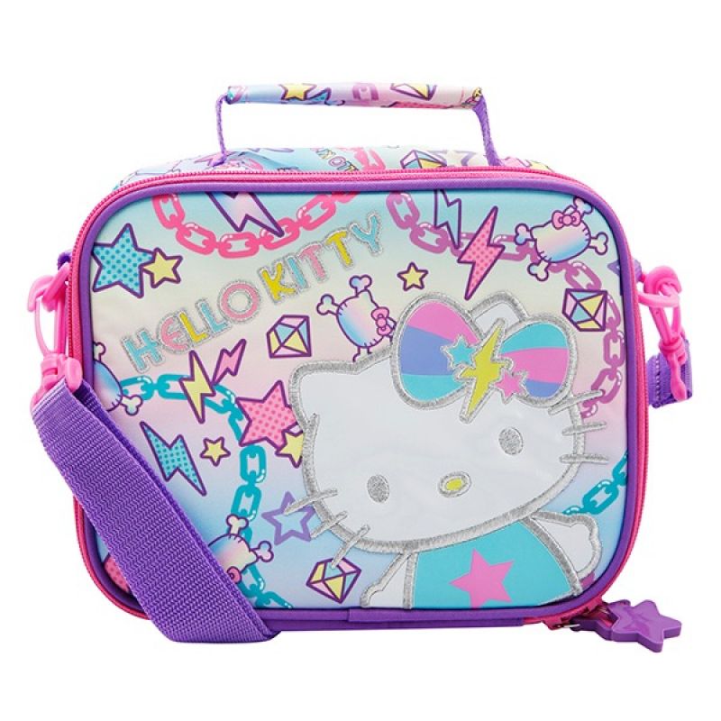 Hello Kitty Insulated Lunch Bag With PVC Free Lining, Purple