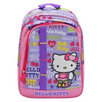 Hello Kitty Printed Backpack, School Bag, Multicolour