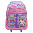 Hello Kitty Printed Trolly Backpack, School Bag, Pink, Multicolour