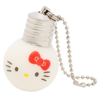 Hello Kitty Glow In The Dark Keychain, Ring KT, White