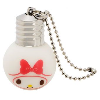 Hello Kitty Glow In The Dark Keychain, Ring MM, White