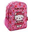  Hello Kitty Froral Printed Zip Closure Backpack, School Bag, Pink