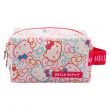 Hello Kitty Printed Zip Closure Pen Pouch, Travel Pouch, Pencil Case, White