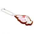 Hello Kitty Cookie Keychain, Rubberised Character Girl, Brown