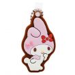 Hello Kitty Cookie Keychain, Rubberised Character Girl, Brown