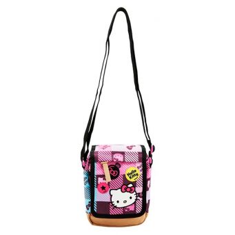 Hello Kitty Zip Closure Shoulder Bag, Travel Bag, Accessories Bag, Pink