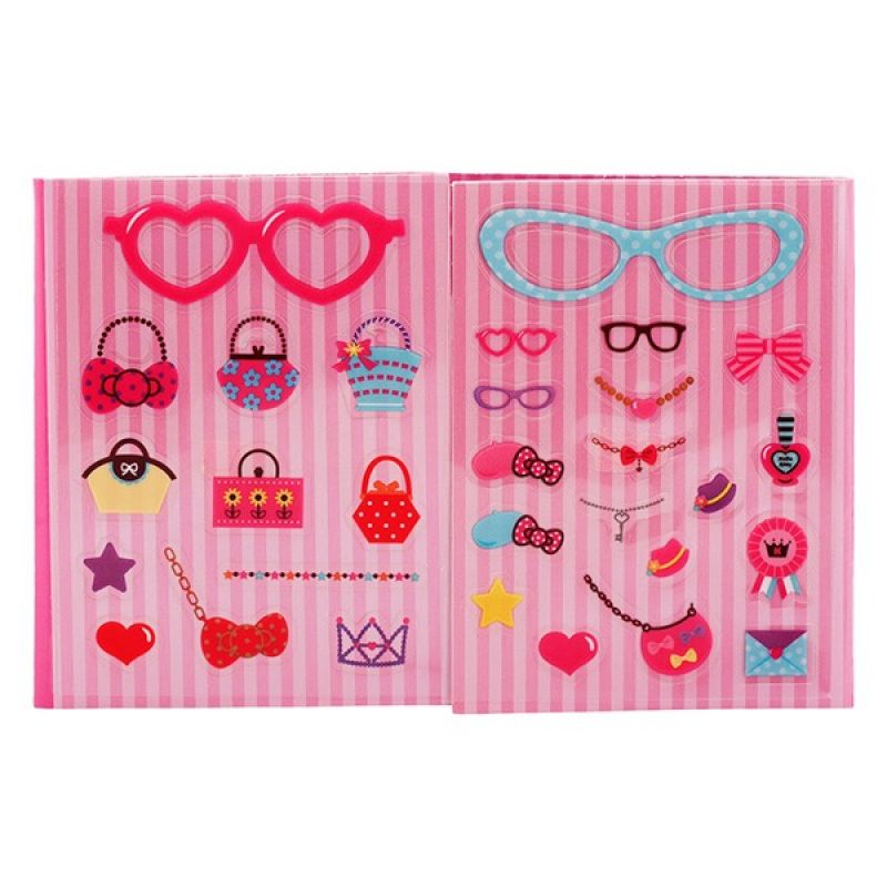 Hello Kitty Stickers & Sticky Memo, Pink, 13 Designs, 15 Sheets, 30 Stickers