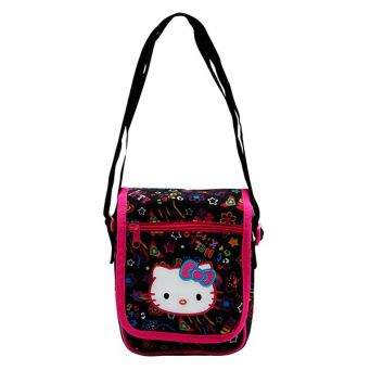 Hello Kitty Printed Shoulder Bag, Travel Bag, Accessories Bag, Black