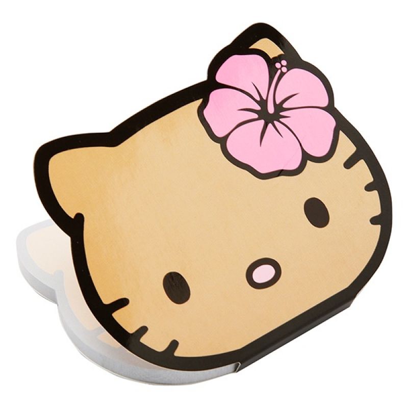 Hello Kitty Stickers & Sticky Memo, Brown, (50 Sheets)