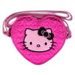 Hello Kitty Heart Shape Zip Closure Shoulder Bag, Travel Bag, Glowing, Pink