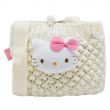 Hello Kitty Mascot Shoulder Bag, Soft Woven, White