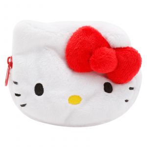 Hello Kitty 10 Bonnel D-Cut Coin Purse, Soft Wool, White