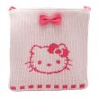 Hello Kitty Ribbon Zip Closure Shoulder Bag, Soft Woven, Pink