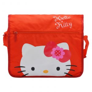 Hello Kitty Flower Ribbon Cross Body Bag, Mail Bag, Messenger Bag, Handbag, Red