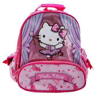 Hello Kitty Petite Ballet KT Backpack, School Bag, Sparkling, Small, Pink