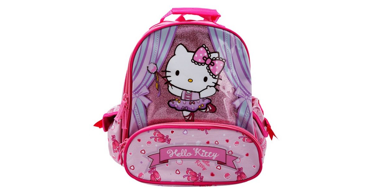 Hello Kitty Petite Ballet KT Backpack, School Bag, Sparkling, Small, Pink |  