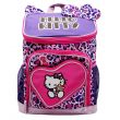 Hello Kitty Leopard Printed Backpack, School Bag, Glowing, Medium, Purple