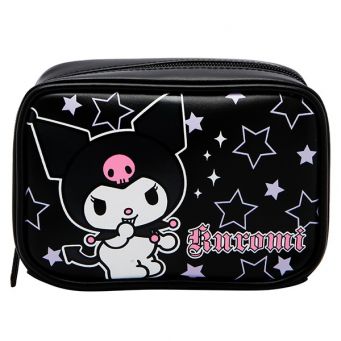 Hello Kitty Kuromi Top Zip Closure Star Pouch, Travel Pouch, Black
