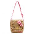 Hello Kitty Basket KT Shoulder Bag, Soft Woven, Beige