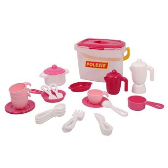 Polesie - Cookware Set For Four, 29 Pcs (Bucket)