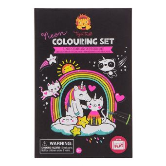 Neon Colouring Set - Unicorn & Friends