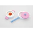 Wooden Play Food Set - Pot, Pan & Egg