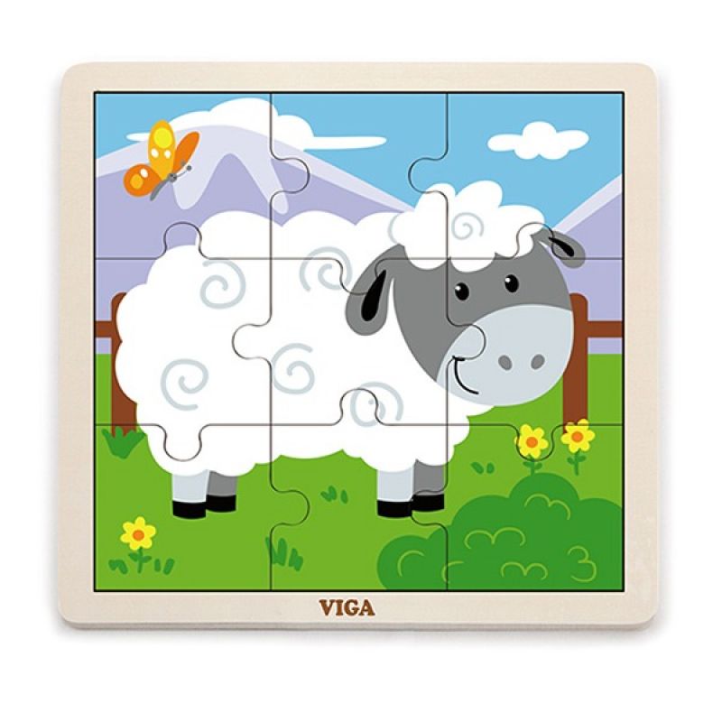 Wooden Puzzle - Sheep 9 Pcs