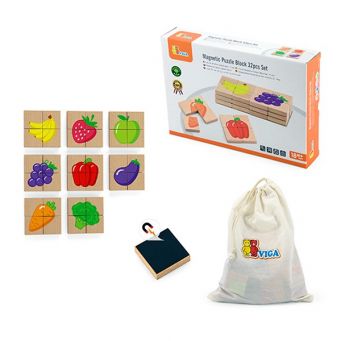 Magnetic Puzzle Block - 32pcs Set Fruits
