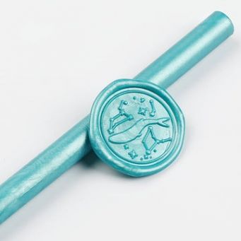 Sealing Wax Stick Round Aqua Green