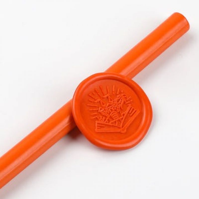 Sealing Wax Stick Round Orange