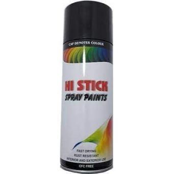 Hi Stick Spray Paint Black Colour 400ml