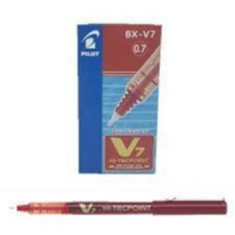 Pilot V7Hi-Tech Bx-V7 12pcs - Red