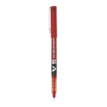 Pilot Hi-Tecpoint V5 Liquid Ink Rollerball Pen Fine Tip - Red