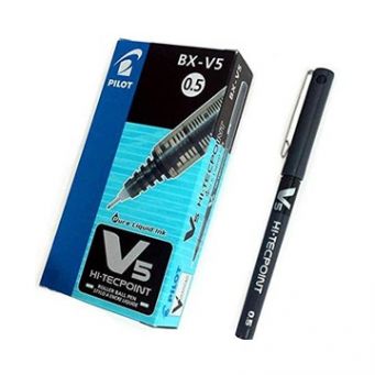 Pilot Hi-Tec point V5 Liquid Ink Rollerball pen Fine Tip 12pcs - Black