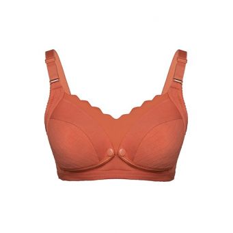 Okus - Comfy Cotton Seamless Nursing Bra Orange 38