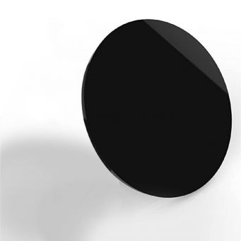 Black Acrylic 20cm Round - 5pcs