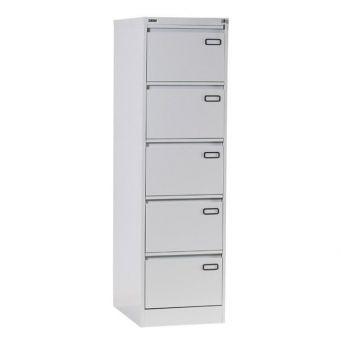 Gray Rexel 5 Drawer office Filing cabinets with locks