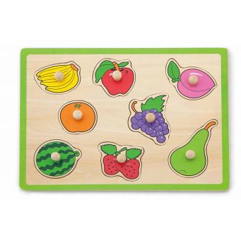Wooden Flat Puzzle - Fruit