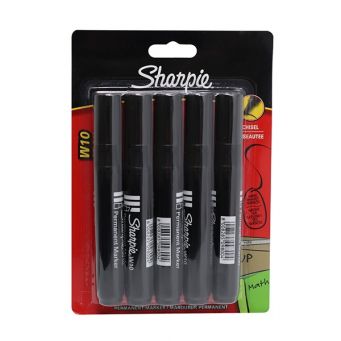 Sharpie P.Marker Chisel BK Pac 5pcs