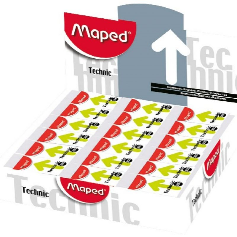 Maped Eraser Technic MiniCrdbrd 36pc